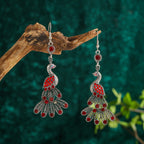 Chinese Style Vintage Drop Earrings With Diamonds