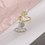 Trendy High-grade Cat Ring Simple Jade Ring