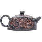 Dragon Year Xianglong Purple Pottery Teapot Relief Purple Clay Home Office Teapot Purple Sand Single Teapot
