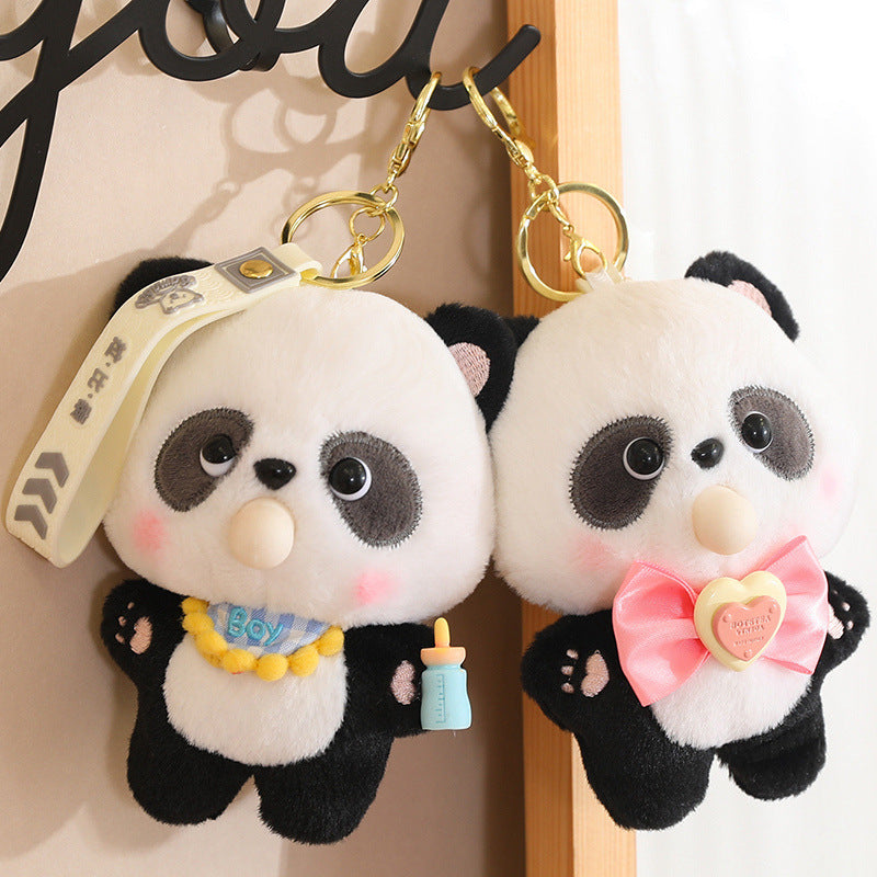 Plush Pendant Bubble Panda Keychain