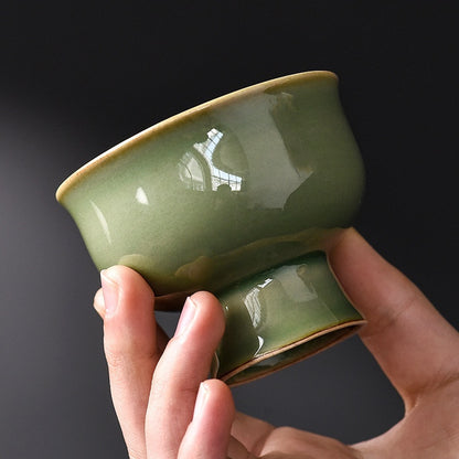 Green Bamboo Green Glaze Master Cup Single Cup Tea Cup