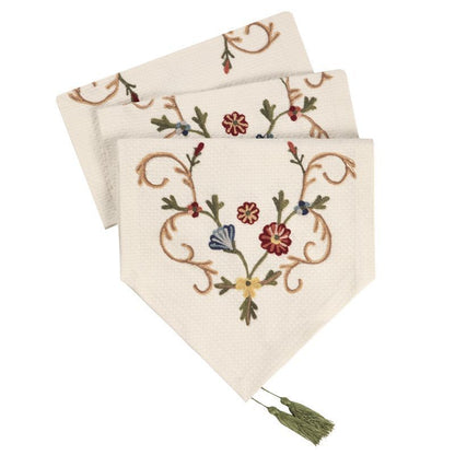 Handmade Embroidered Pastoral Style Embroidered Table Flag