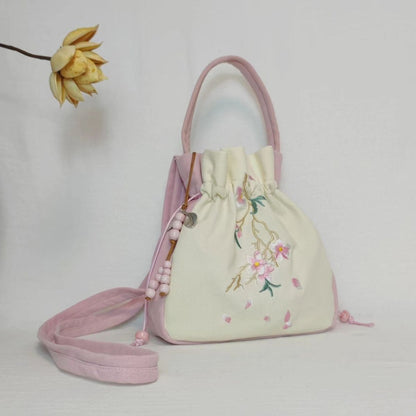 Tassel Embroidery Drawstring Crossbody Bag - China Creative Hub