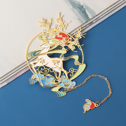 Animal Series Hollow Out Metal Bookmark-6