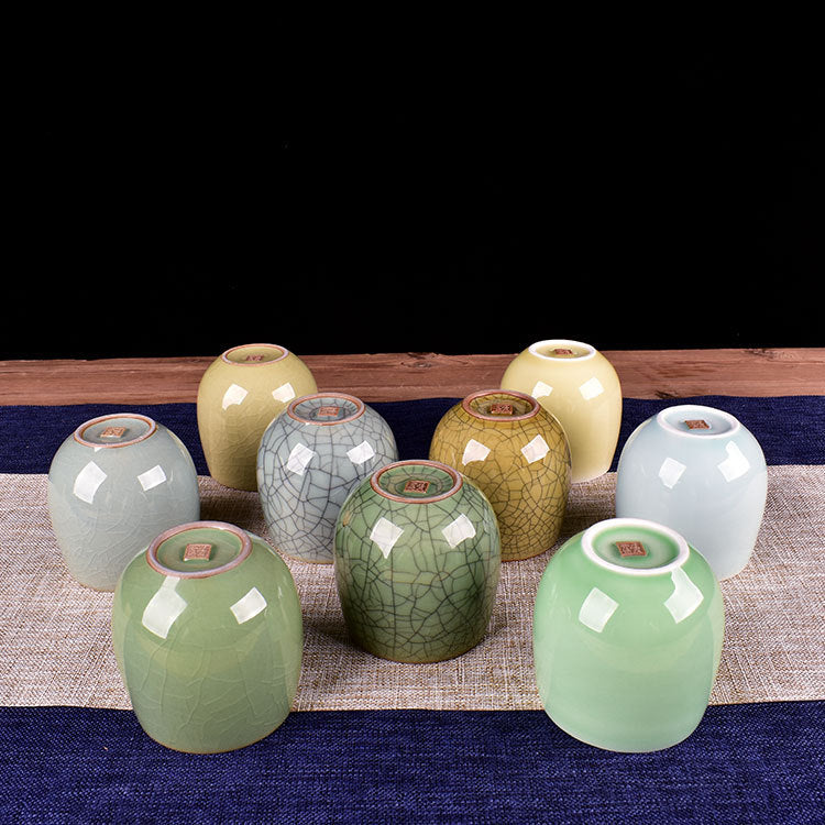 Celadon Tea Cup Ge Kiln Crazed Glaze Ceramic Tea Set-1