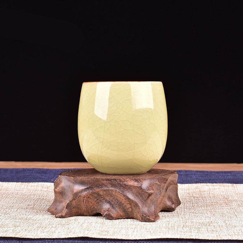Celadon Tea Cup Ge Kiln Crazed Glaze Ceramic Tea Set-10