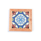 Ceramic Cork Coasters - Chinese Blue and White Porcelain Pattern Design-11