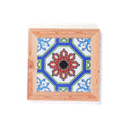 Ceramic Cork Coasters - Chinese Blue and White Porcelain Pattern Design-13