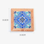 Ceramic Cork Coasters - Chinese Blue and White Porcelain Pattern Design-2
