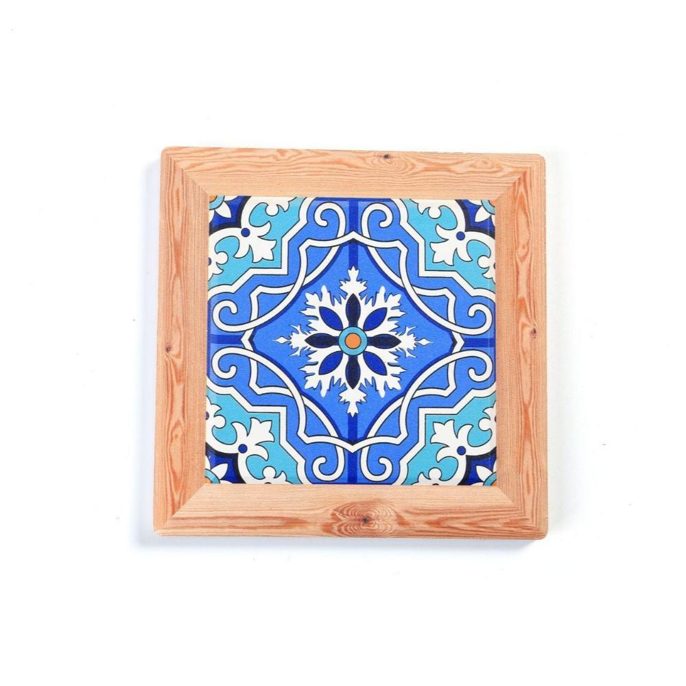 Ceramic Cork Coasters - Chinese Blue and White Porcelain Pattern Design-3