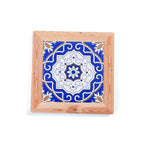Ceramic Cork Coasters - Chinese Blue and White Porcelain Pattern Design-5