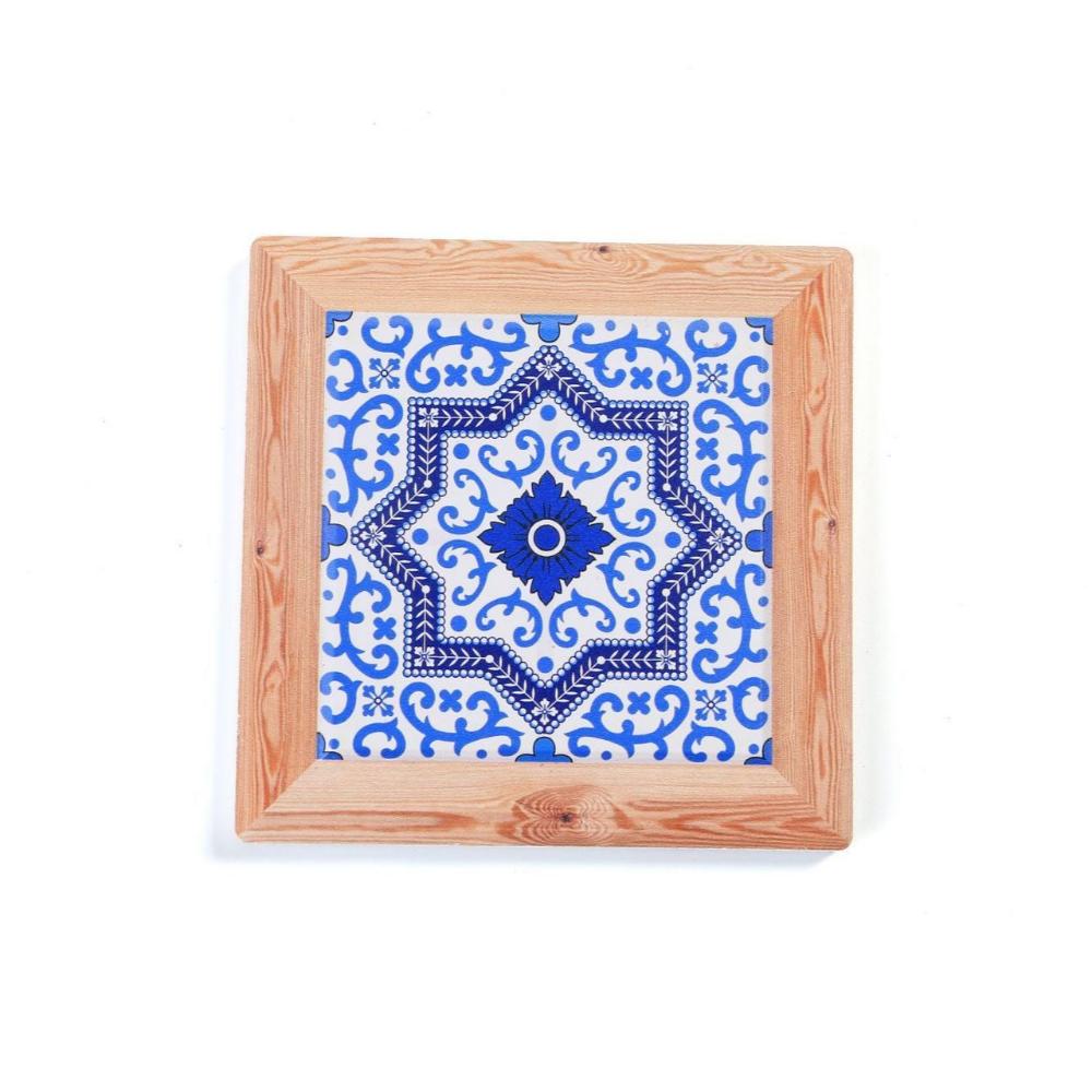 Ceramic Cork Coasters - Chinese Blue and White Porcelain Pattern Design-9
