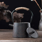 Chinese Cast Iron Teapot Simple Vintage Lifting Beam Teapot-1