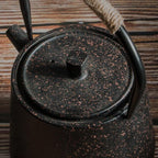 Chinese Cast Iron Teapot Simple Vintage Lifting Beam Teapot-3