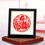 Chinese Folk Art Color Paper Cuttings Painting Decorations-3