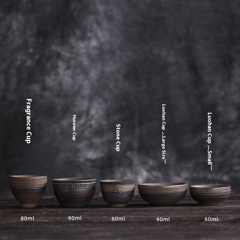 Chinese Kung Fu Tea Cup Antique Rust Glazed Ceramic Teacup-3