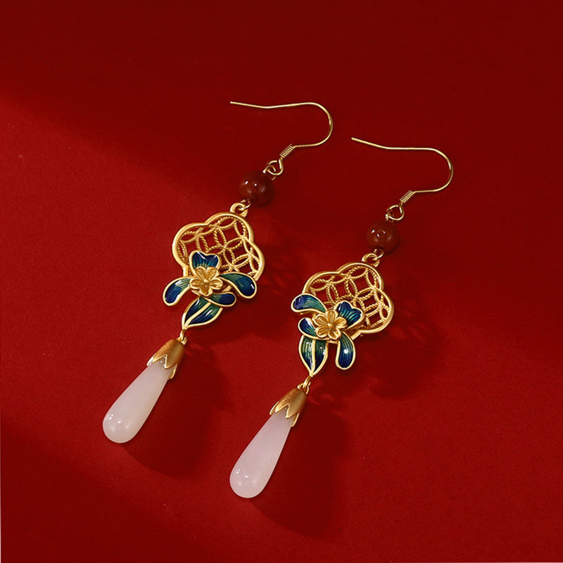 Chinese Style Series Ancient Gold Earrings-3