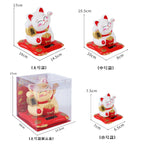 Chinese Style Solar Power Lucky Cat Car Decoration Ornament-5