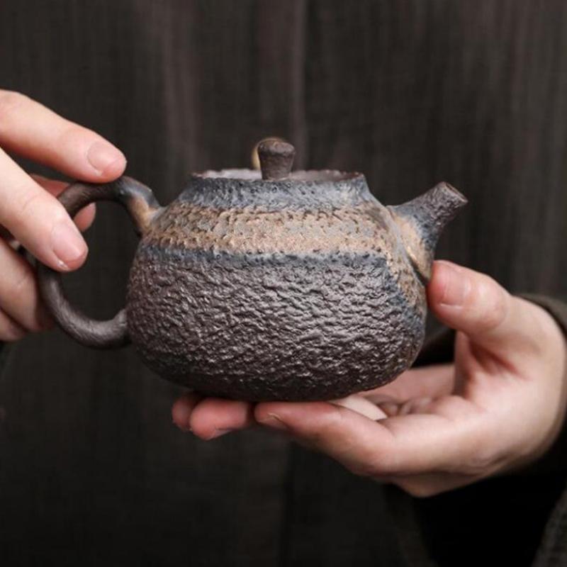 Chinese Tea Ceremony Kung Fu Tea Teapot Imitation Stone Ceramic Tea Set-2