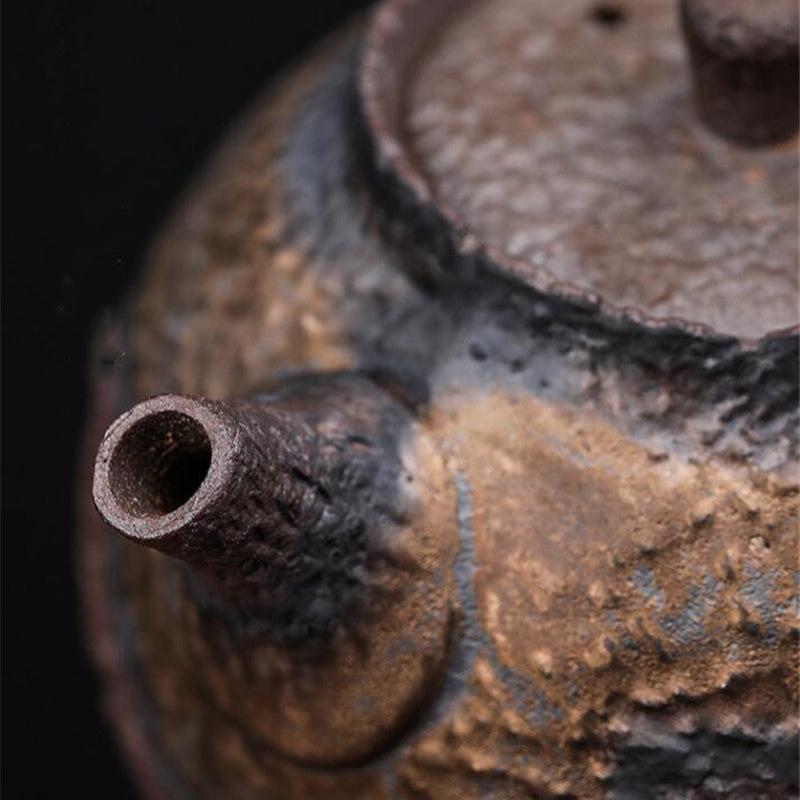 Chinese Tea Ceremony Kung Fu Tea Teapot Imitation Stone Ceramic Tea Set-4