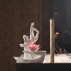 Chinese Zen Ceramic Bergamot Lotus Living Room Incense Burner Ornaments-2