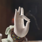 Chinese Zen Ceramic Bergamot Lotus Living Room Incense Burner Ornaments-5