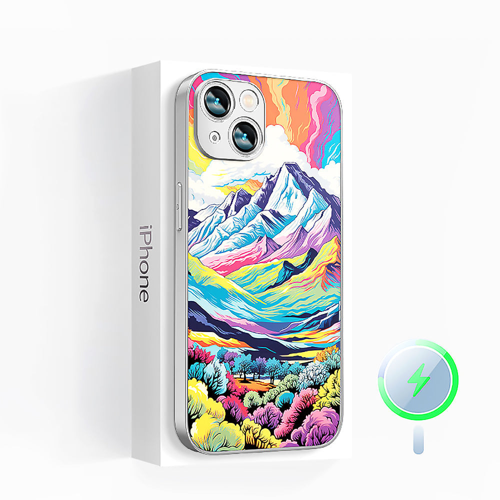 Colorful Mountains iPhone Series Magnetic Phone Case-1