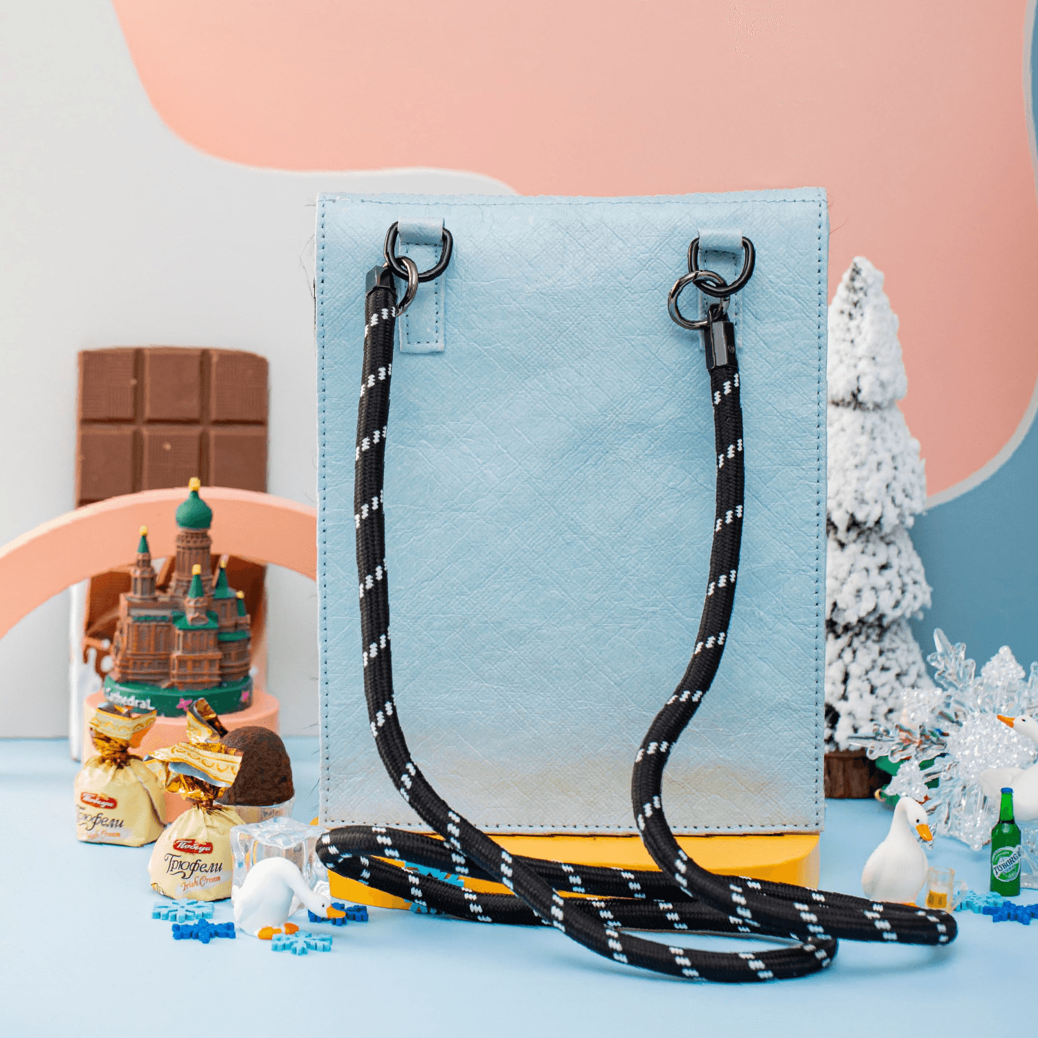 Crossbody Bag: Long Jiang F4 Dupont Paper Small Shoulder Bag-4