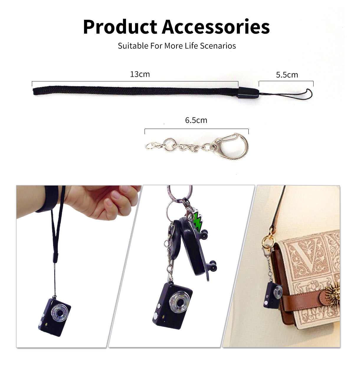 Black 1080p Mini Camera Pocket-Sized Recorder Gift for Gadget Fans-6