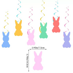 Easter Decorations Flag Banner Easter Egg Cake Inserts Balloon Party Decorations-8