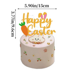 Easter Decorations Flag Banner Easter Egg Cake Inserts Balloon Party Decorations-9