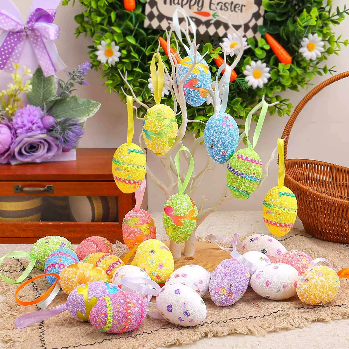 Easter Egg Hanging Decor Pendant Holiday Party Decorations-1