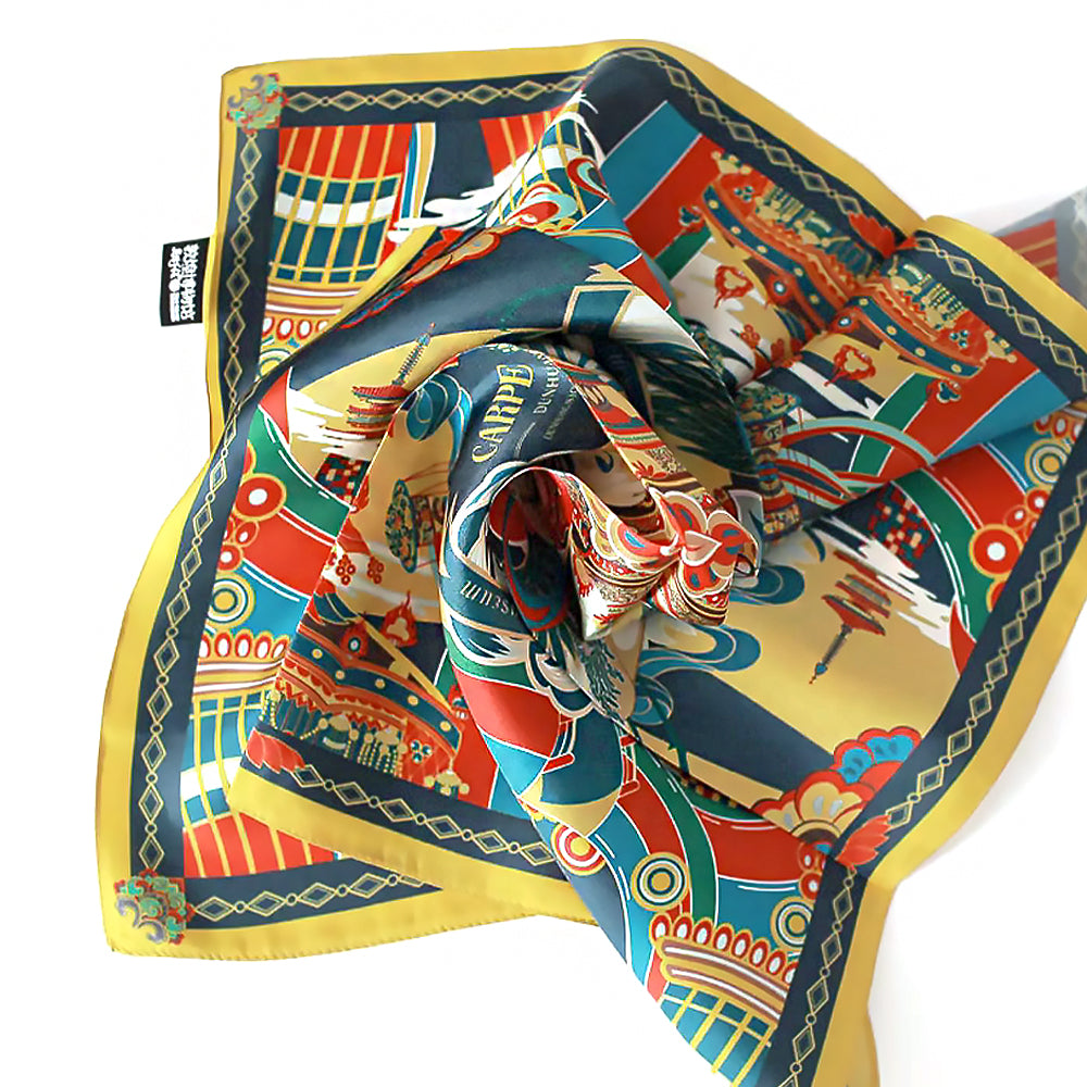 Elysian World Square Silk Scarf-4