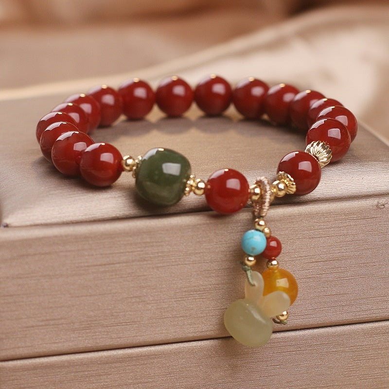 Ethnic Style Carnelian Jade Women Bracelet-3