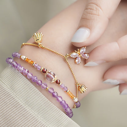 Fantasy Amethyst Multi-layer Bracelet-2