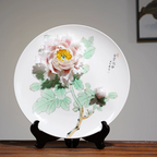 Housewarming Gift Ceramic 3D Flower Plate Hand-painted Ornament-1