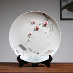 Housewarming Gift Ceramic 3D Flower Plate Hand-painted Ornament-2