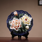 Housewarming Gifts Peony Flower Plate Ceramics Ornaments Crafts-1