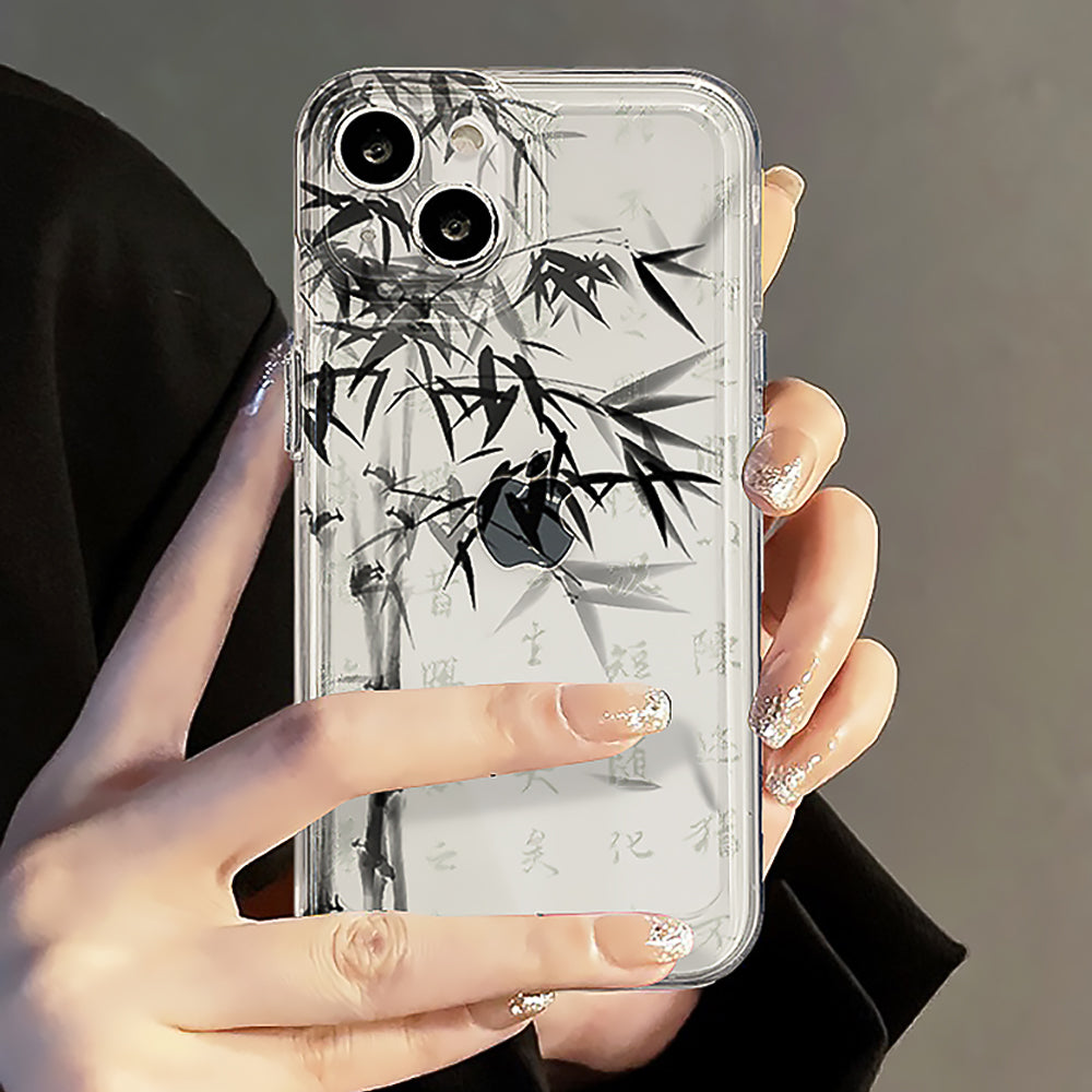 Ink Painting Bamboo Silicone Phone Case-1