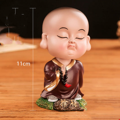 Little Monk Shaking Head Car Ornaments-9