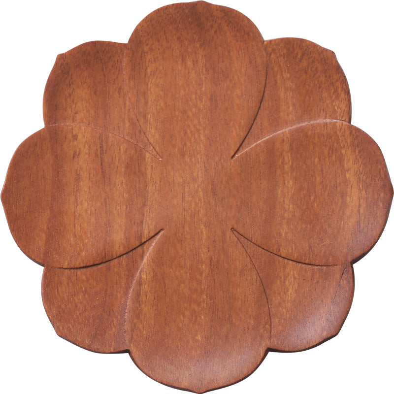 Mahogany Coasters Peach Blossom Petal Insulated Tea Coasters-5