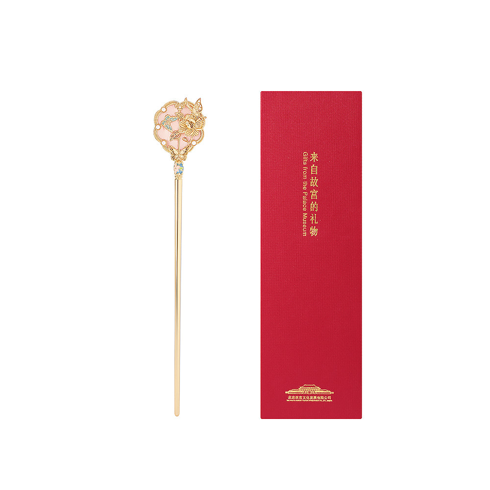 New Chinese Style Brocade Fan Hairpin-3