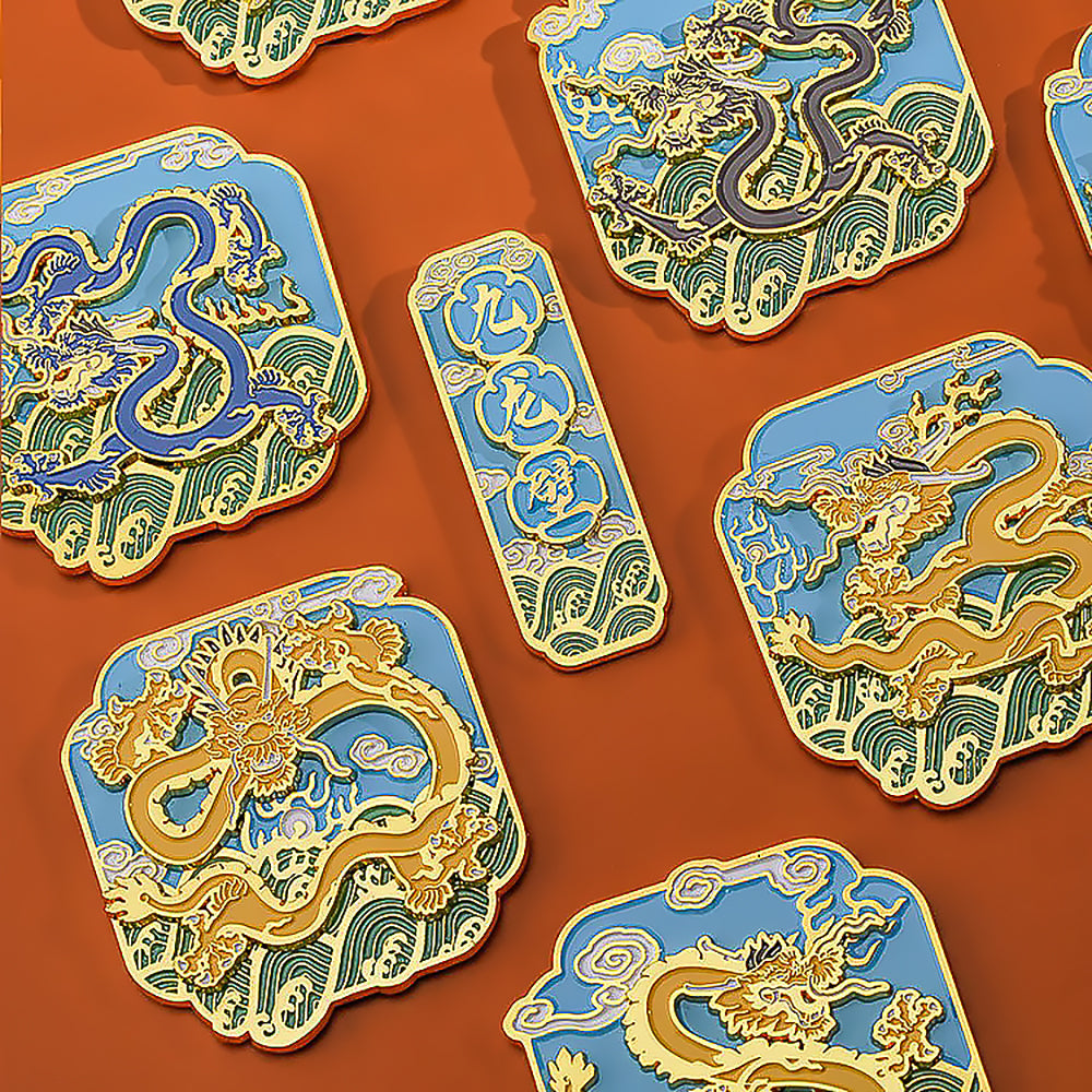 Nine Dragon Wall Fridge Magnet-6