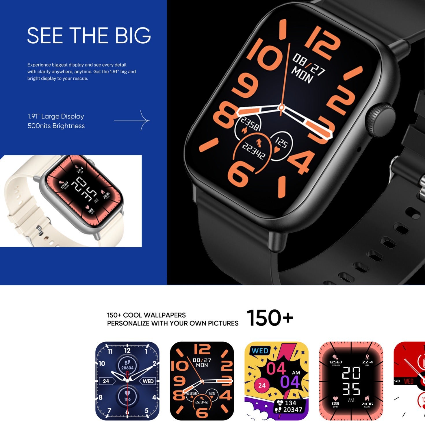 Y10 sports smartwatch - multi-function Bluetooth phone, waterproof design, heart rate, blood pressure and blood oxygen monitoring