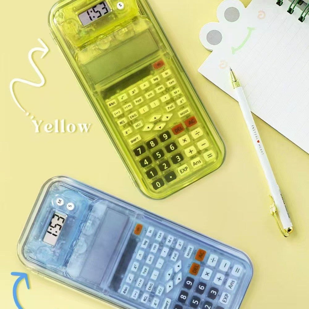 Multifunctional Color Transparent 82MS Function Calculator Scientific Calculator