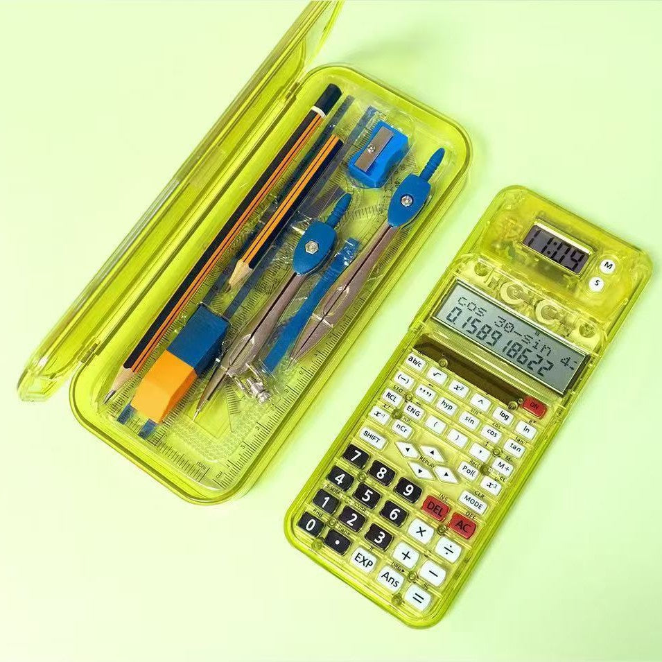 Multifunctional Color Transparent 82MS Function Calculator Scientific Calculator