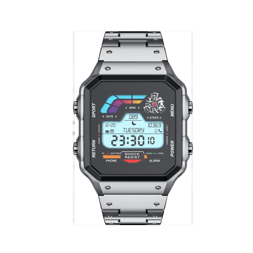 AW38 sports smartwatch with Bluetooth calling, health monitoring, retro classic design