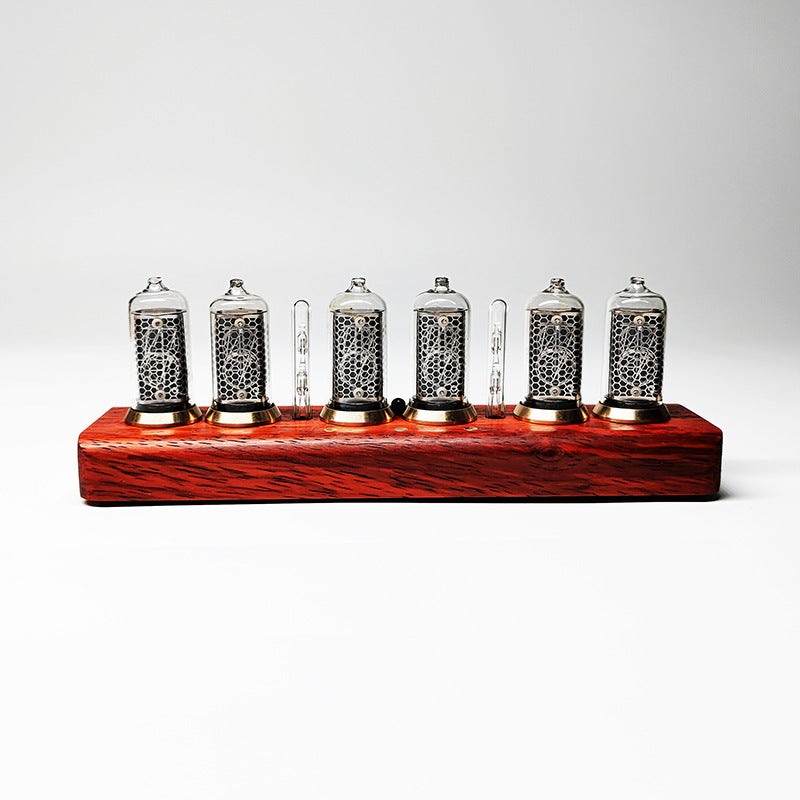 Original walnut creative desktop former Soviet Union IN8-2 and IN8 Bluetooth controlled Nixie tube clock ornaments