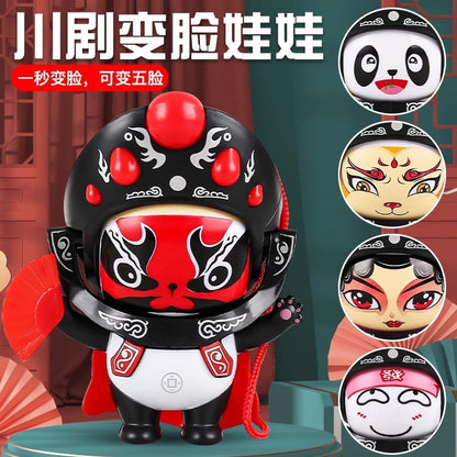 Chinese face-changing Sichuan opera doll 8-faced national quintessence cultural doll national trend panda doll toy