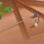 Enamel Hetian Jade Safety Lock Hairpin Hanfu Hair Accessories-13